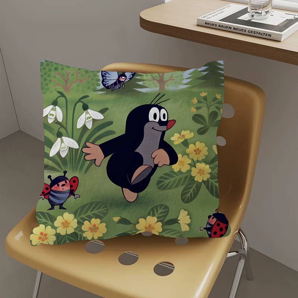 Cute The Little Mole Art Cushion Cover Decorative Pillow Sofa Home Decor Case Pillow Cases