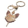 Ballet Girl Keychain Diamond Encrusted Ballet Dancer Pendant with Lobster Clasp Sparkling Diamonds Keychain for Women Dance Lovers