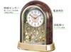 RHYTHM Citizen Tischuhr Funkuhr analog Kristall drehbar Ornament braun CITIZEN Pal Dream R656 4RY656-023