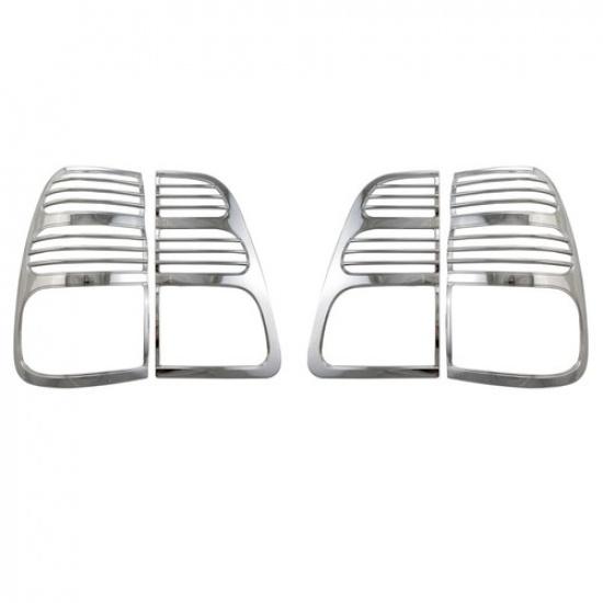 Rear Tail Light Lamp Cover Trim For 1998-2005 Toyota Land Cruiser LC100 Chrome