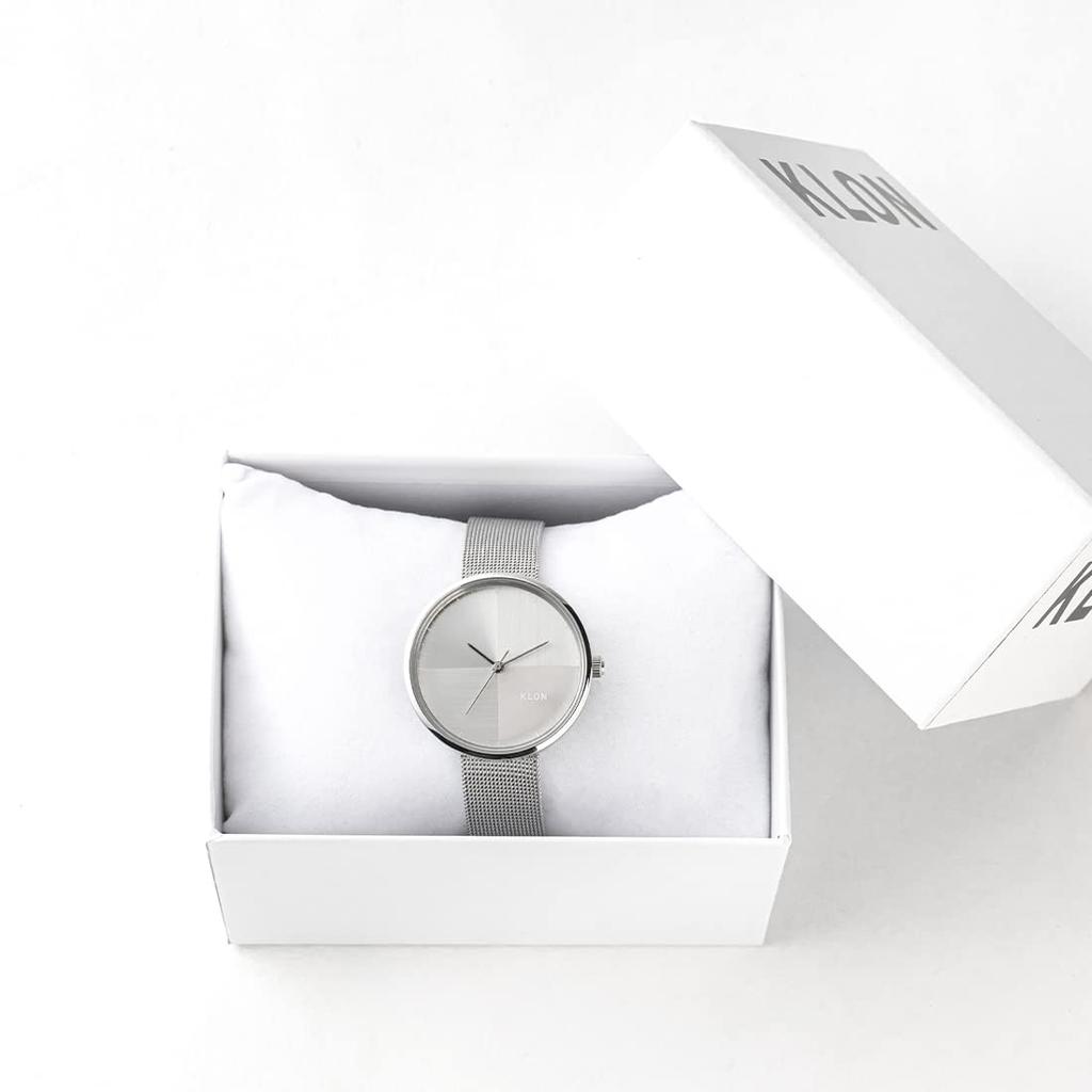 Silver Popular Brand Stylish Unisex KLON Fourth Dimension 33mm Women's Women's -SILVER MESH-