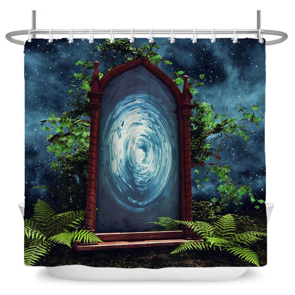 Fairy Tale Forest Waterproof Shower Curtain for Bathroom Cartoon Baby Decoration Bath Curtain Polyester Fabric with hooks