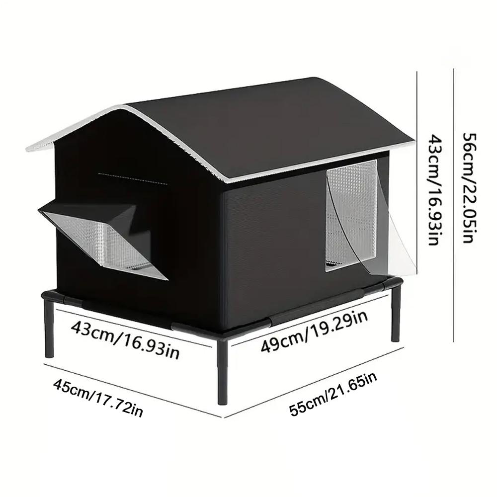 Elevated Pet House-Bed Moisture-Proof Design Cat House Weatherproof for Indoor or Outdoor Use Fits Small or Medium Pets