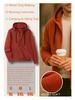 Men's Plus Size Fleece Hooded Zipper Sweatshirt with Velvet Lining