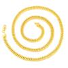 Temu 18K Gold Imitation 4MM Plated Flat Necklace - Popular Jewelry for Men & Women