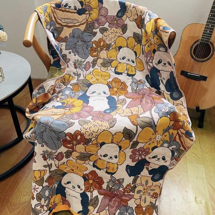 Drainage Style National Tide Pure Cotton Quick-Dry Cartoon Bath Towel for Men and Women