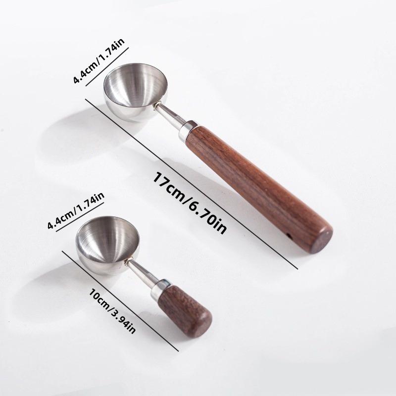 1 Pcs Walnut Wooden Measuring Spoon Scoop Coffee Beans Bar Kitchen Home Baking Tool Measuring Cup Measuring Tools for Kitchen