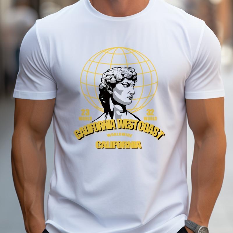 

Edgy Embroidery Men s T-Shirt - Low-Key Unique Versatile Daily XXL серый