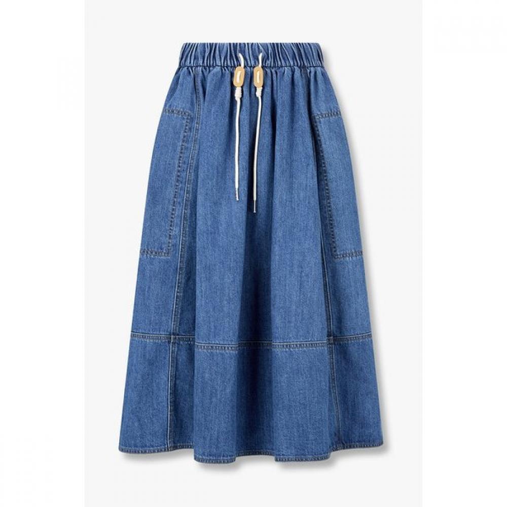Studio Tomboy String Denim Middle Skirt 9105362109r 55 (indigo)/One size