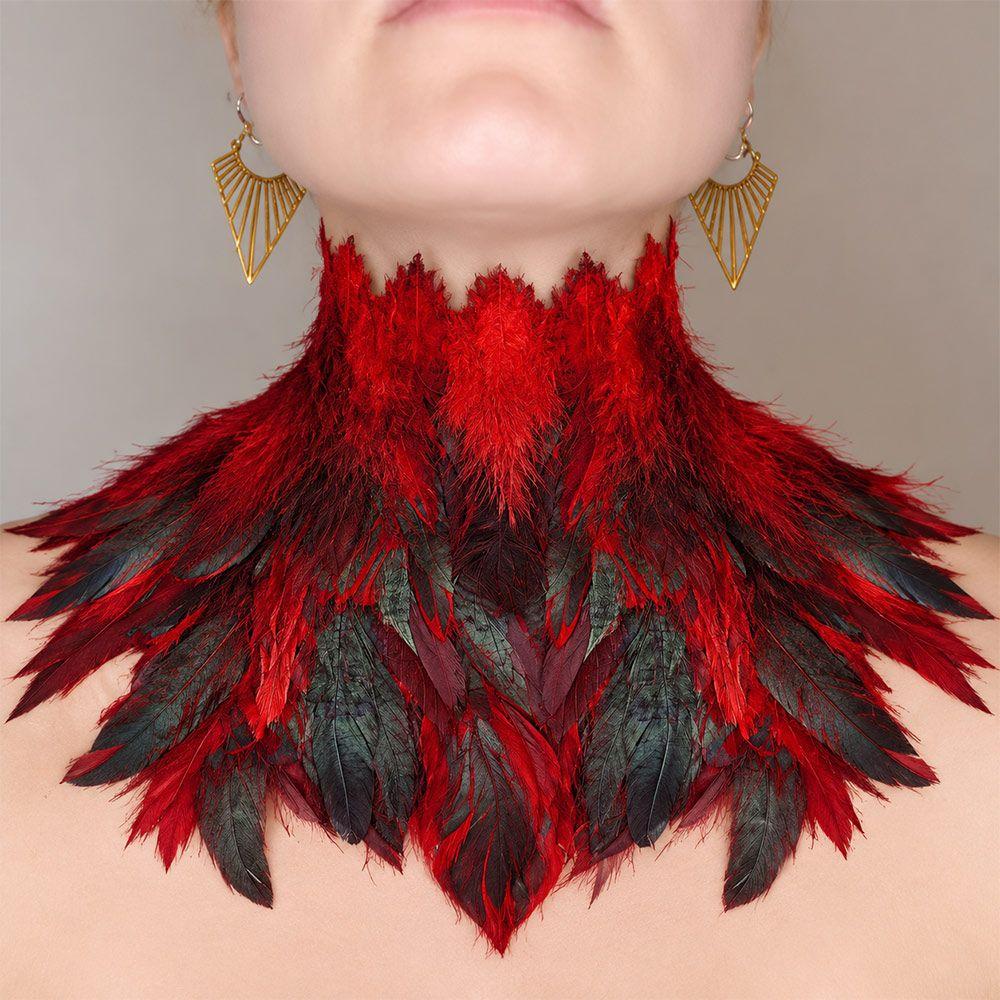 Feather Feather Shawl Feather Trim Cosplay Costume Props New Choker Necklace  Halloween Party