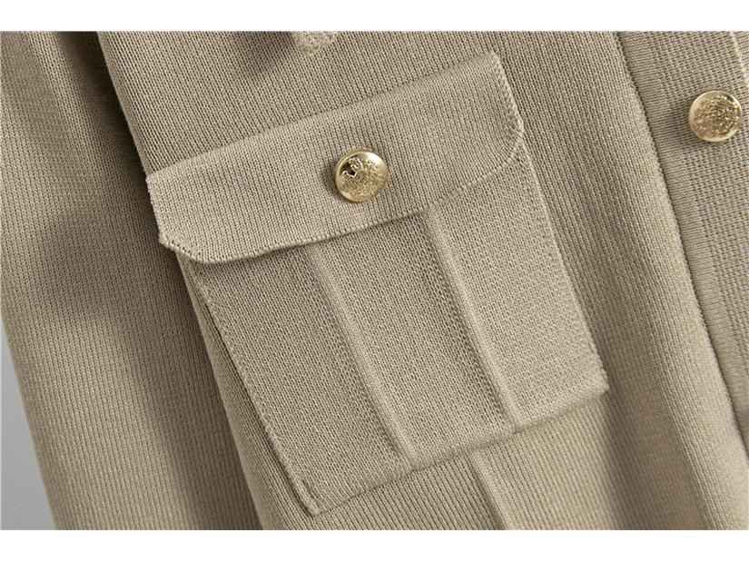 Korean Style Slim Knit Polo Sweater and Skirt Set for Women