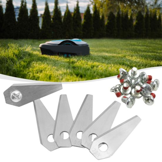 Yousheng 9/18/30 Stück Edelstahl Rasenmähermesser für Bosch Indego Schwerlast Universal Roboter Rasenmäher Ersatzmesser mit Befestigungsschrauben