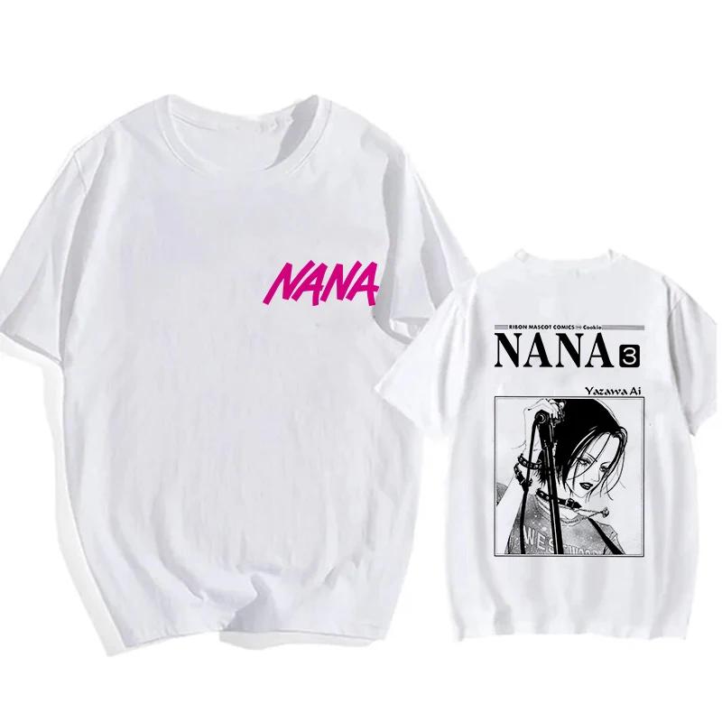 2025 Summer Nana Osaki Gothic Comic Tshirt Mens Funny Tshirt Loose Cotton Top Fashion Hiphop Y2k Tshirt Street Clothes
