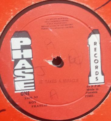 Disc de 12 inch TABBY DIAMOND / CRUCIAL - It Takes A Miracle / Them Want I NONE Phase One Recor 1979 Jamaica Reggae, Ska & Dub Folosit