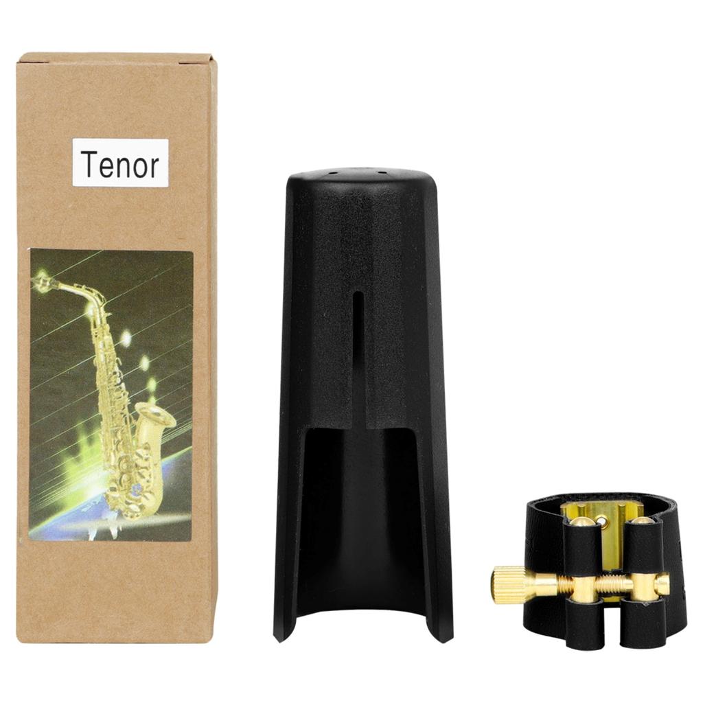 Tenor Saxophone Mouthpiece Ligature Caps Clip Replacement Saxophone Mouthpiece Fastener with Plastic Mouthpiece Caps