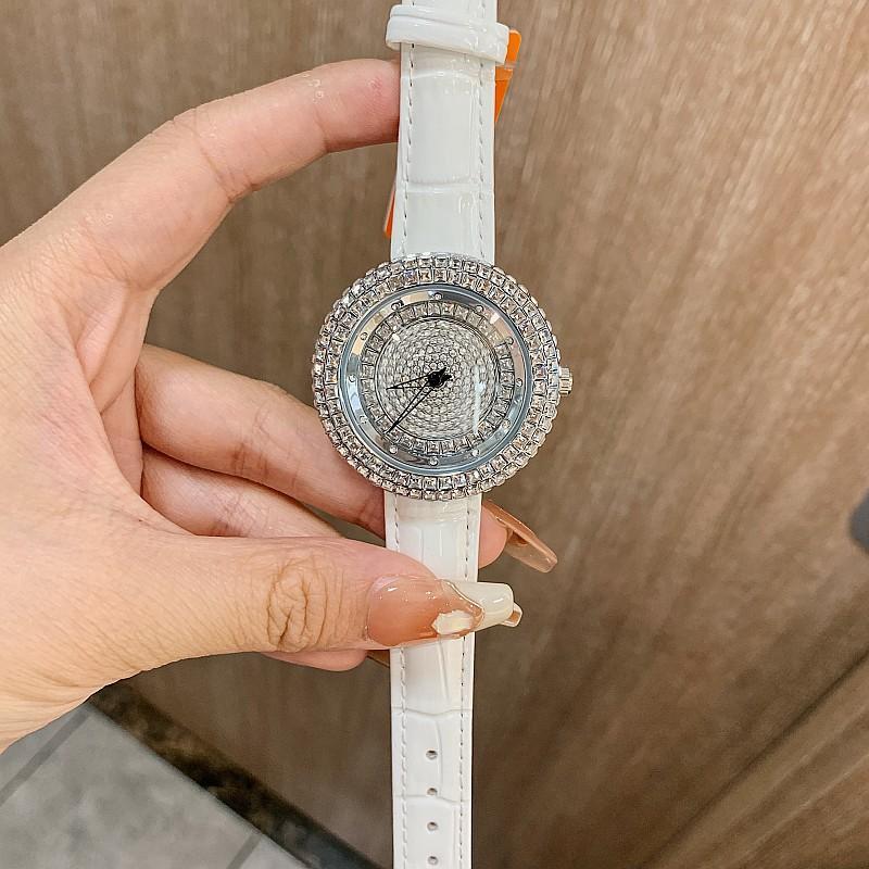 Watch Full Of Diamonds Gypsy Women'S Watch Time Comes To Run Rotary Dial Belt Large Dial Lady