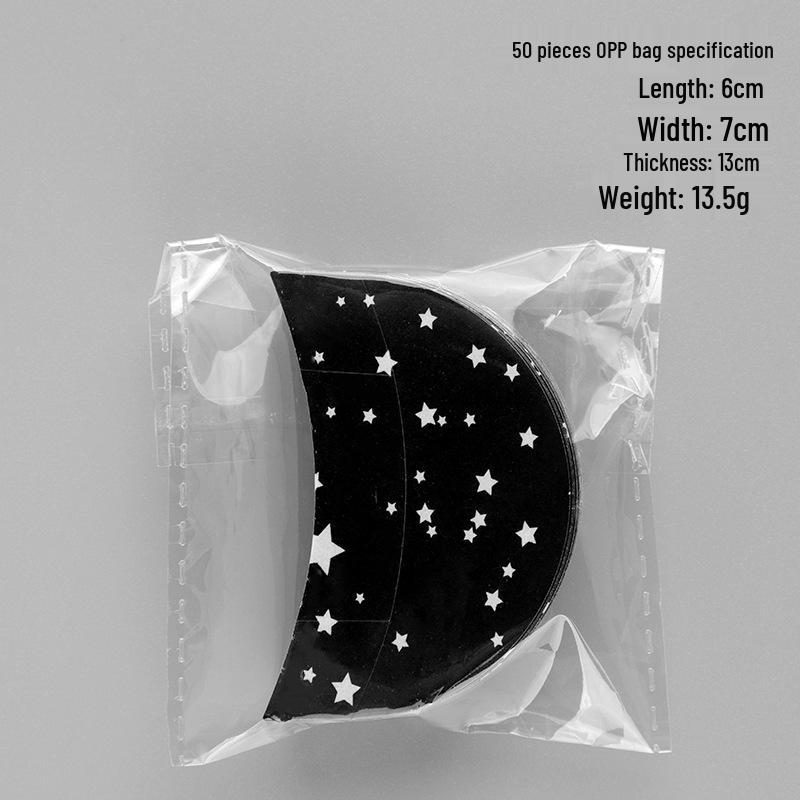 Black Printed Eyelash Extension & Eyeshadow Isolation Stickers - Non-woven, Disposable Removal Tools