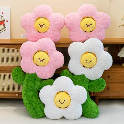 Cute Bee Flower Plush Toy Girls' Office Pillow Car Bouquet Pillow Qixi Gift Sleeping Pillow Pie