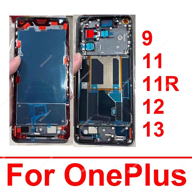 For OnePlus Oneplus 1+ 9 11 11R 12 13 Middle Frame Housing Front Frame Cover Housing with Side Button Replacement Parts
