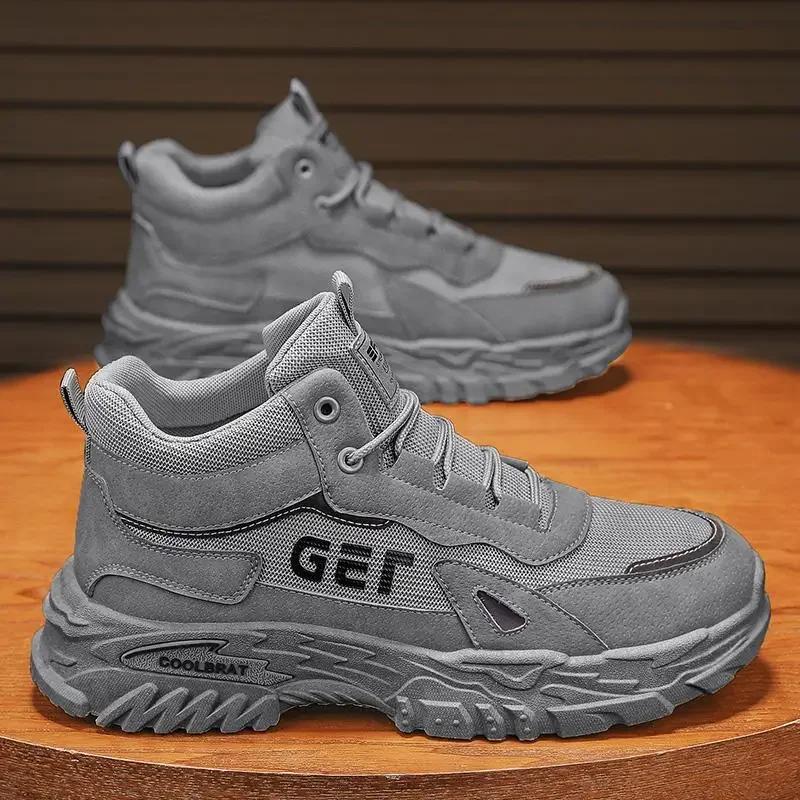 Modische Trendige Herren High Top Martin Stiefel - Lässiger Amerikanischer Stil für Motorrad & Arbeit im Frühling & Herbst