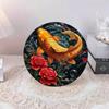 Charming Gold Koi Fish Aluminum Metal Art Sign UV Scratch Resistant Indoor Outdoor Wall Decor