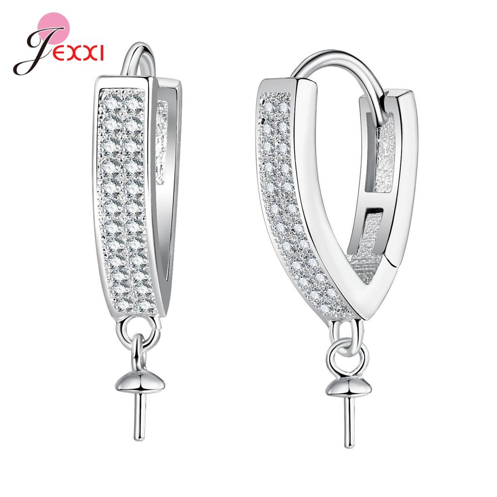 Marcatura Gioielli Fai da Te Argento 925 Componenti per Orecchini in Cristallo Chiusure Ganci Per Donne Accessori Fatti a Mano Economici
