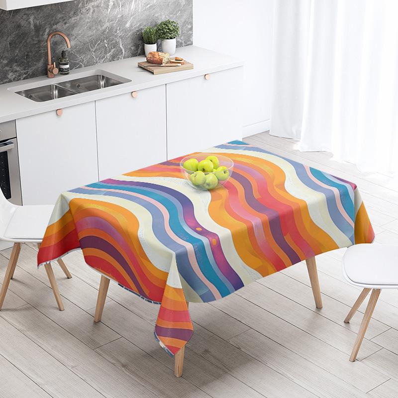 Tovaglia Geometrica Astratta Impermeabile Resistente alle Macchie Decorazione per Feste Tavolo da Pranzo Ristorante Caffè Tovaglie