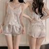 Pajamas for sexy floral bare sexy adult adult goods [Sanmaru] women, lingerie, extreme, perverted, white, cute, pattern, suspenders, lace, V-neck,