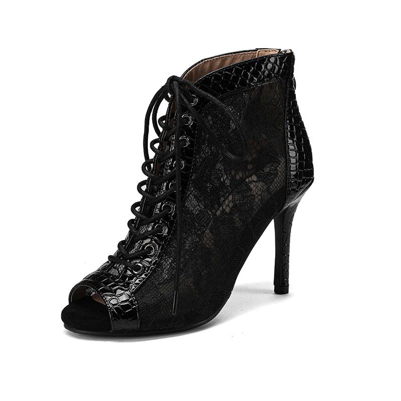 Dámské boty na tanec Dámské sálové latinskoamerické taneční boty Dívčí černé tango moderní salsa boty Svatební boty Dámské vysoké podpatky