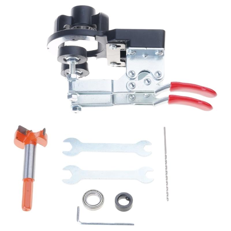 

Aluminum Alloy 35mm Hinge Boring Woodworking Hole Drilling Guide Locator Drill Bit Hole Opener Template Door Cabinets 1