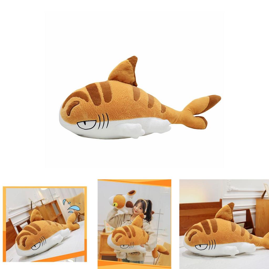 Soft And Cuddly Shark Cat Plush Stuffed Animal Unique Ocean Design For Kids