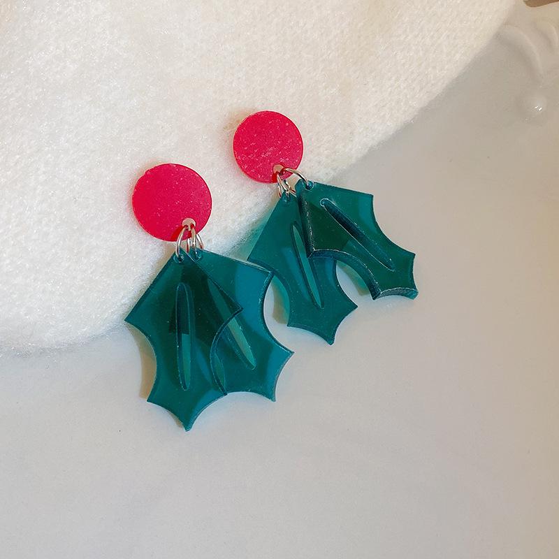 Silver Needle Snowflake & Snowman Alpaca Holiday Stud Earrings - Sweet Fashion Trend