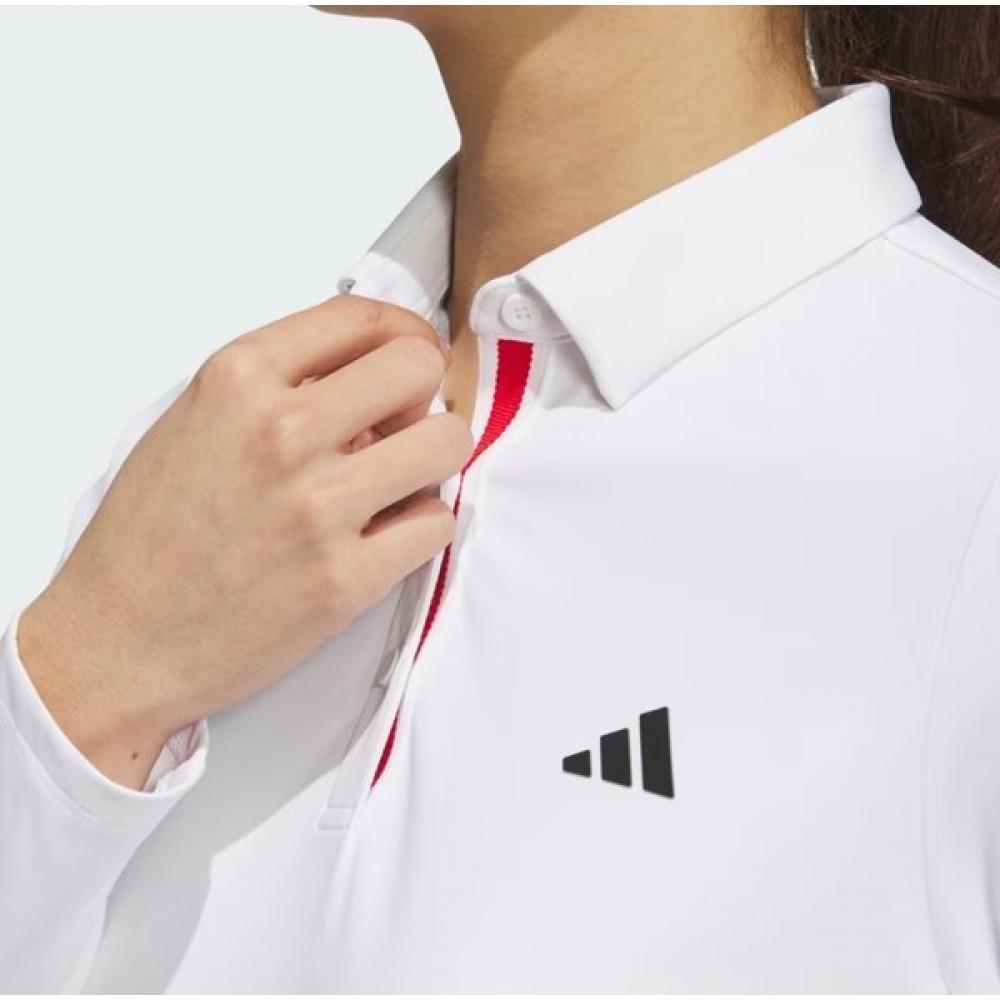 AdidaS Golf 24 YearS Fw Women S T ShirT Long Sleeve Polo ShirT iS4788 whiTe