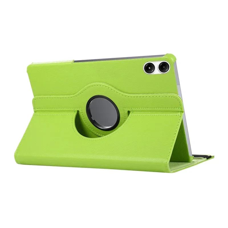 360 Rotating Litchi Grain Pattern Tablet Case For Redmi Pad 2 Pro 12.1 Poco Pad 12.1 2024 Shockproof Kickstand Protect PU Cover