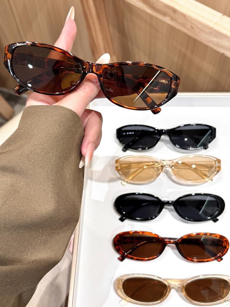 6 Pcs Multi-Color Sunglasses Set, Stylish Frames Suitable for Various Outfits, Suitable for Trendy Street Photography and Beach