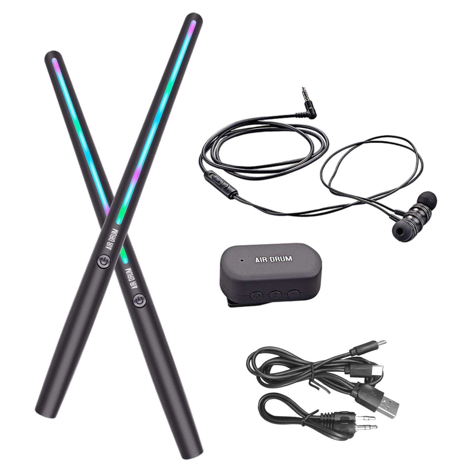 

Portable Electric Air Drum Set with Audio Cable for Beginners Drummers Gift