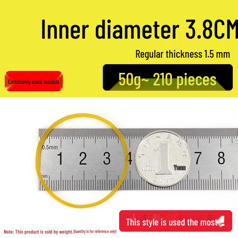 Durable High Elasticity Yellow Rubber Bands, Office & Industrial Cowhide Rubber Rings/Sleeves, 4CM.