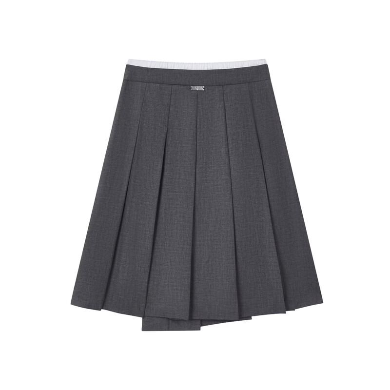Teenie Weenie Bear Letter Asymmetrical Midi Skirt
