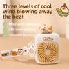 2025 Cute Capybara Mini Portable Fan Handheld Small Fan Charging 3-Speed Handheld Fan Suitable For Office Outdoor Travel