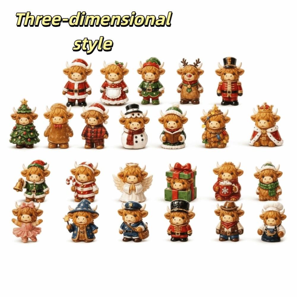 Ornaments Highland Cow Advent Calendar 24 Days Countdown Christmas Advent Calendar Christmas