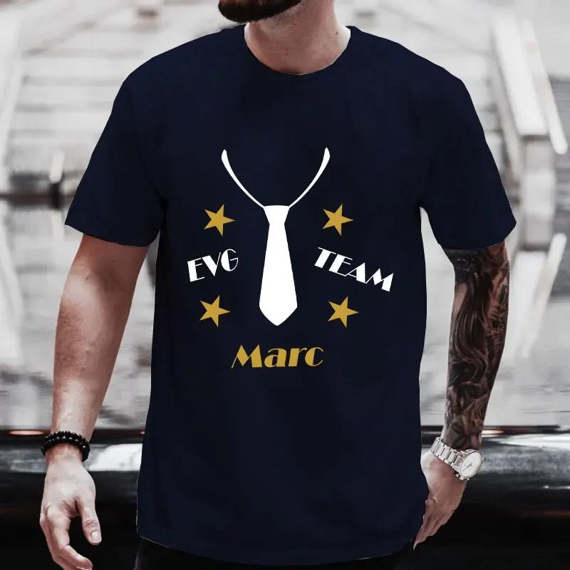 French EVG Team Groom Tees Future Groom Squad Tshirt Best Man Tie Graphic Wedding Tops Boyfriend Bachelor Stag Party T Shirt