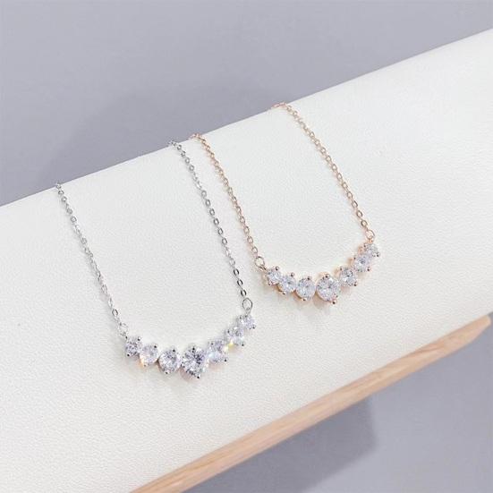 Yousheng Women Necklace Faux Crystal Symmetric Polished Neck Decoration Jewelry Prom Party Dating Clavicle Necklace