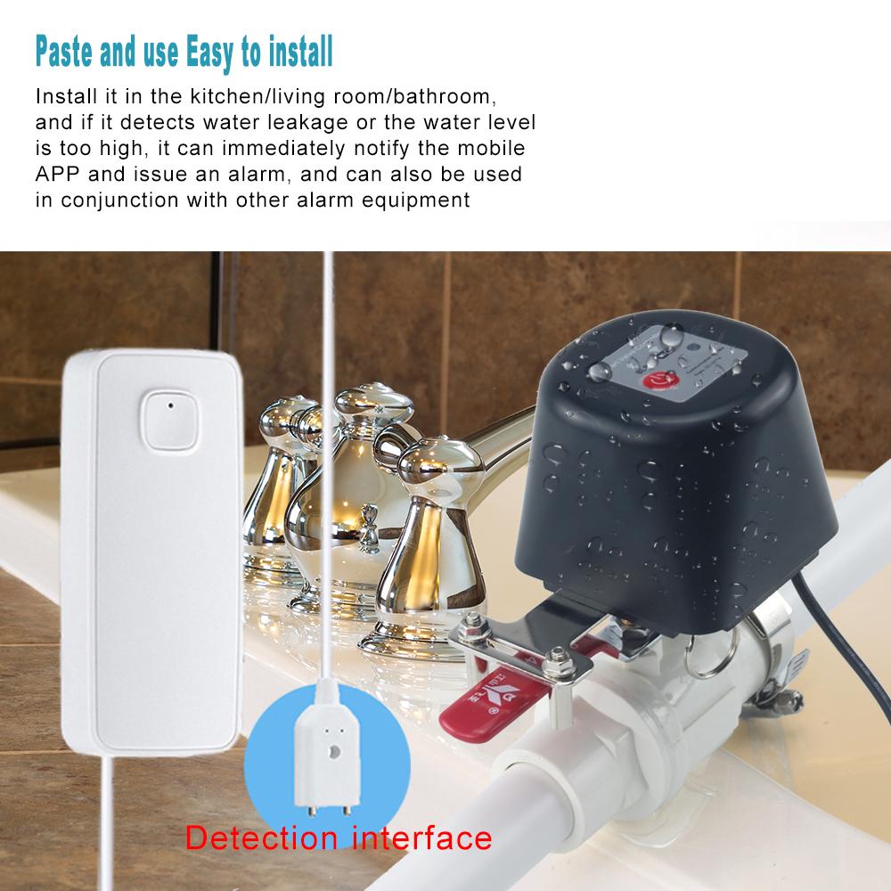 1/2" 3/4" 1" Inteligentny zawór gazowy Tuya WIFI Timer odcinający wodę ogrodową Kontroler nawadniania z czujnikiem wody/gazu Alexa Google