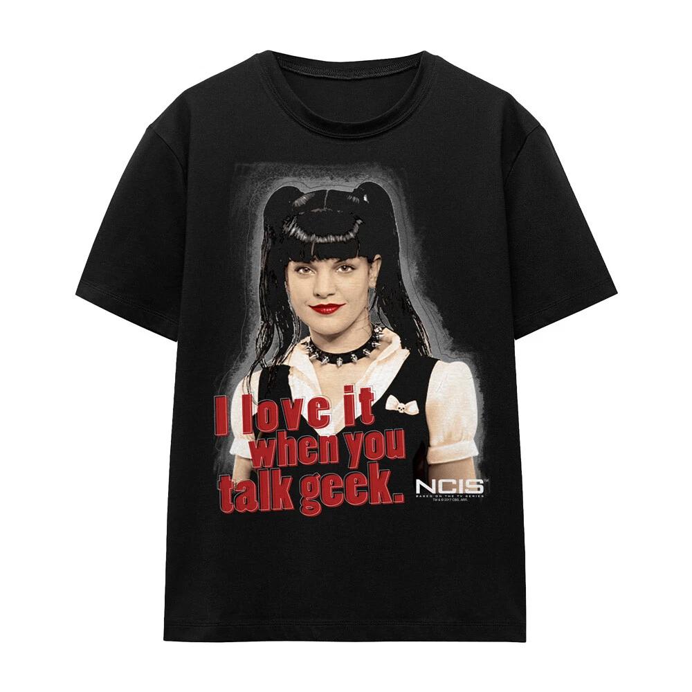 Ncis Geek Talk Ladies 100% Cotton T-shirt Mens Tees Top S-2XL, Black S