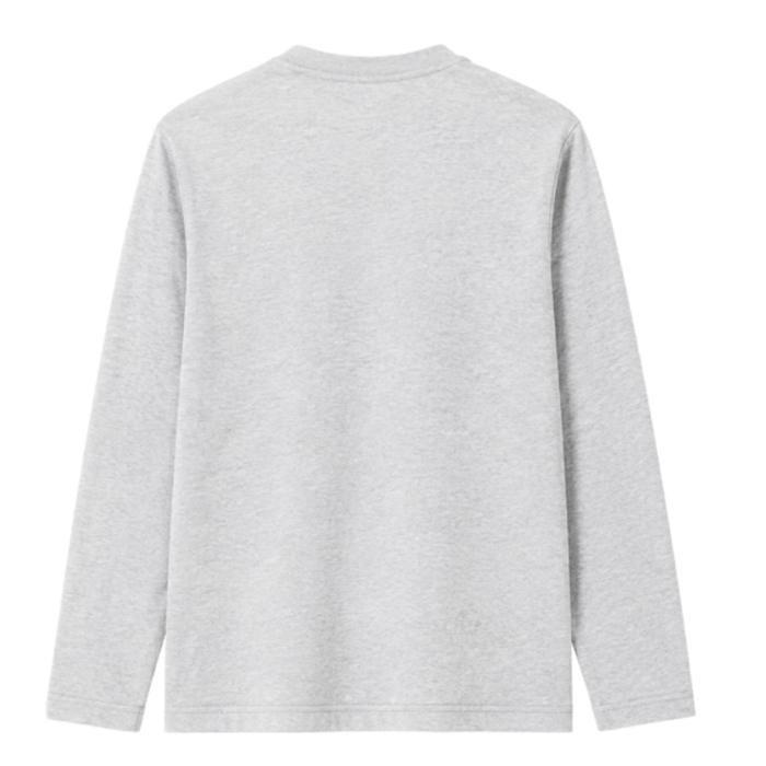 T-shirt Manches Longues enfant uni 100% Coton - Gris