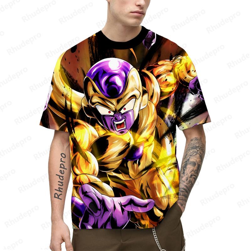 Anime Men's Streetwear Dragon ball T-Shirt Goku Super Saiya Clothing Tops Children's Harajuku Style Shirts 2024 Trend