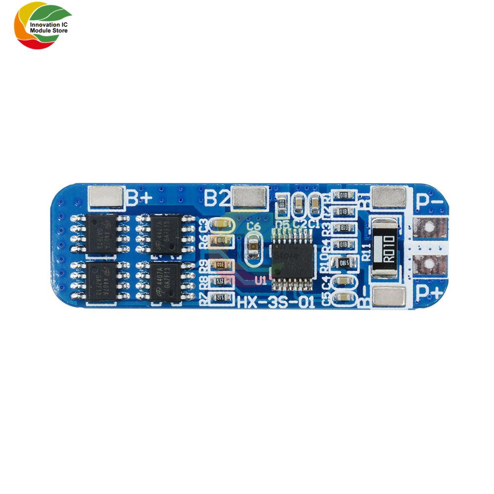 

5pcs 3S12V18650 Lithium Battery Protection Board Over Discharge Peak 10ABMS Charger Lithium Ion Lithium Battery Protection Board синій