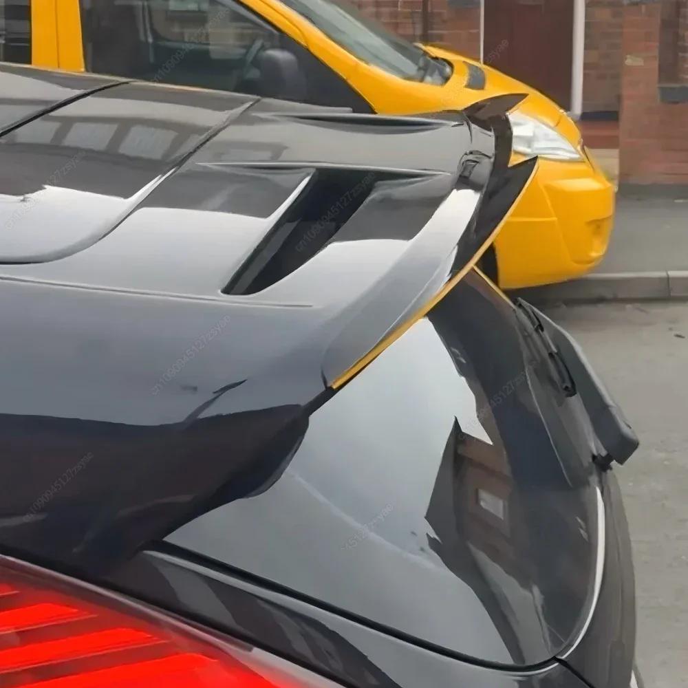 Car Rear Spoiler Cap Roof Wing Modified Decoration Accessories For Ford Fiesta ST Line MK6 MK6.5 2008-2017 Gloss Black Tuning