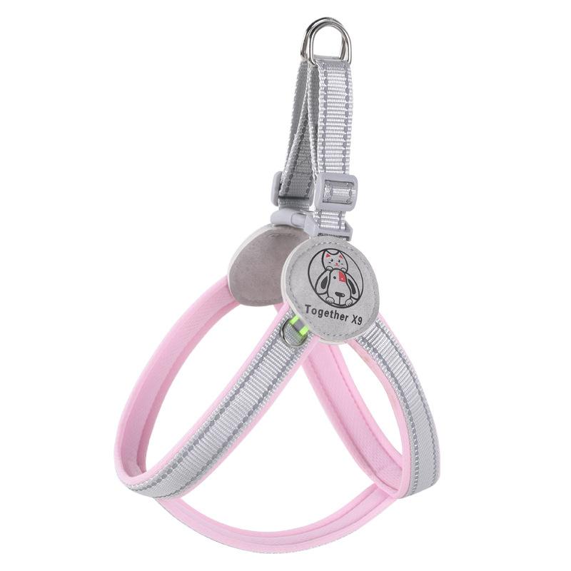 Guinzaglio per animali domestici, imbracatura riflettente, stile gilet, guinzaglio per cani