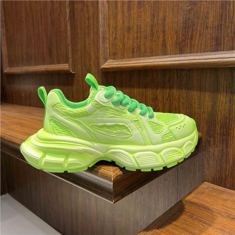 Dad Shoes Summer New Low-top Leather Surface Breathable Thick Sole Comfortable Leisure Sports Dl